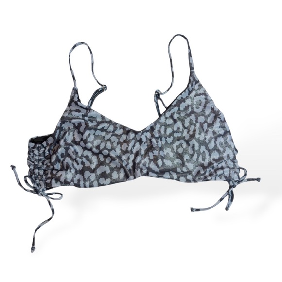 RIS-K Swim Metallic Leopard Print Shore Bikini Top - Picture 3 of 9
